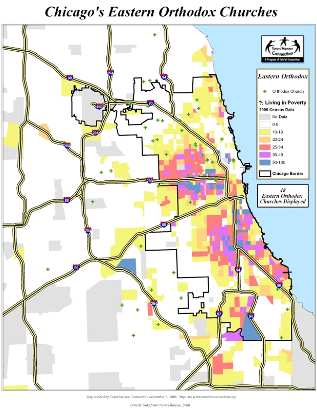 Chicago Orthodox Churches Map