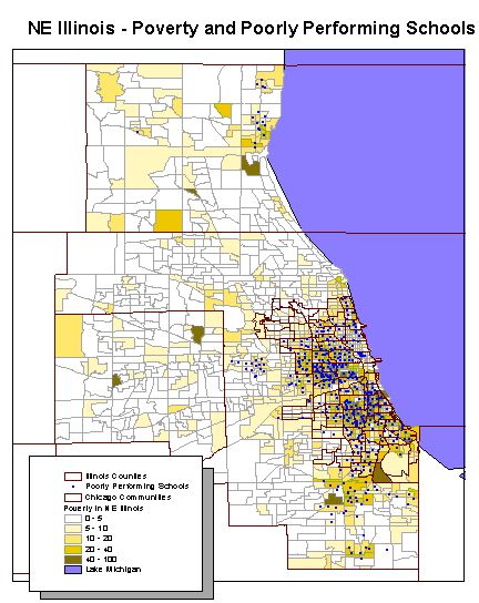 NE Illinois Povery and Poor Schools