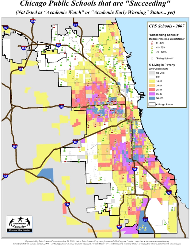 Succeeding Schools map