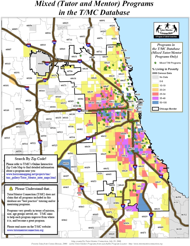 Mixed Tutor/Mentor Programs Map