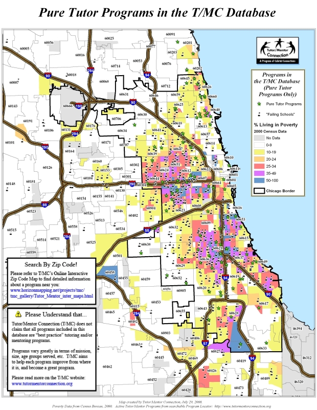 Pure Tutor Programs and Failing Schools Map