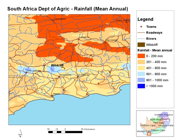 mean annual rainfall map