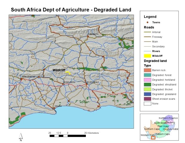 regional degraded lands map