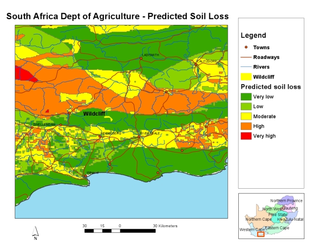 regional soil loss map